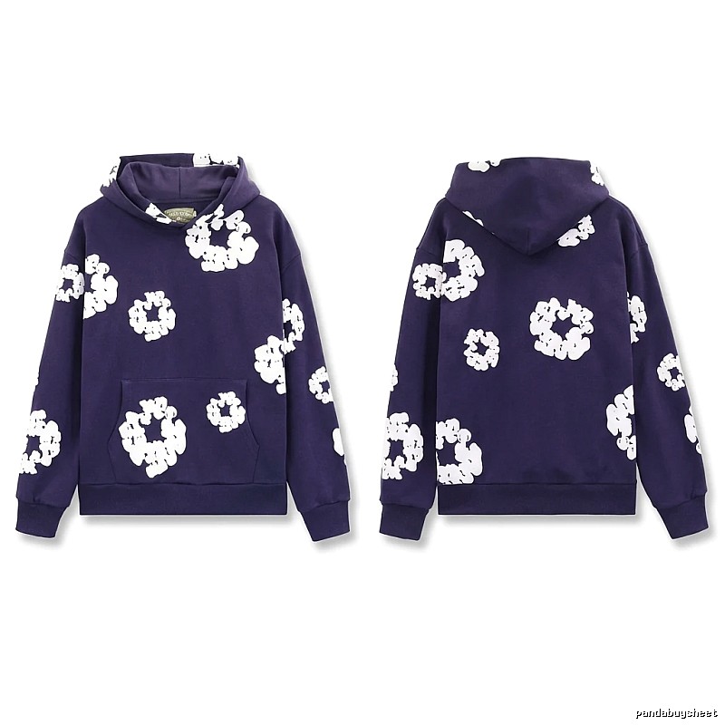 DENIM TEARS Printed Vintage Navy Blue Sweatshirt