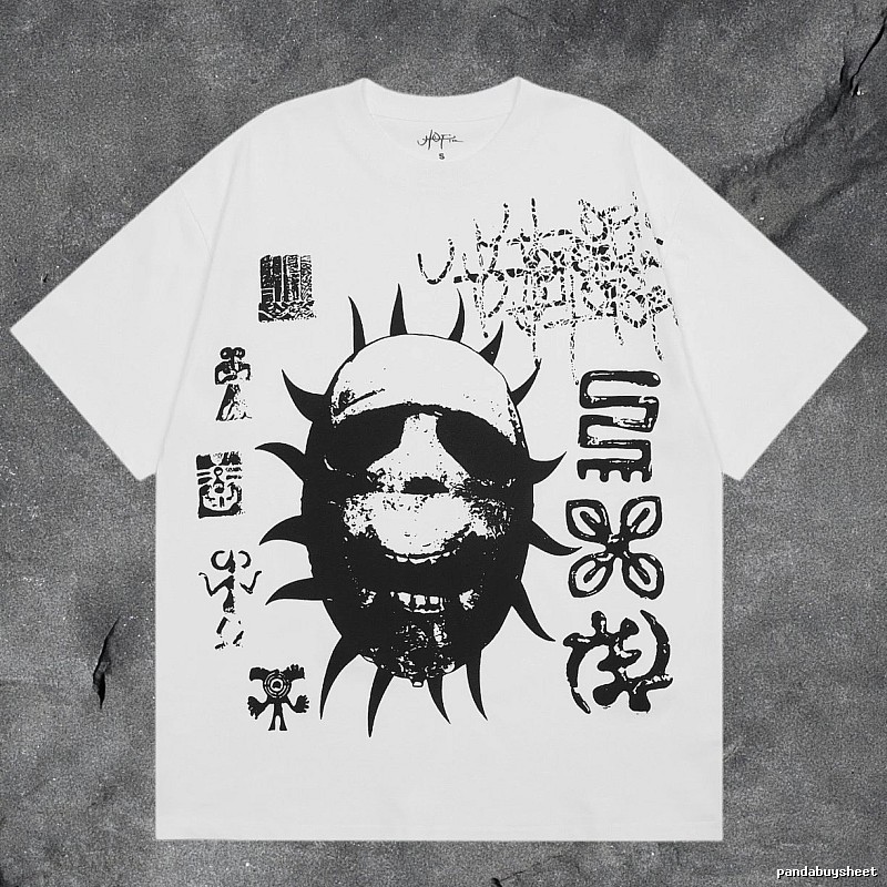 Denim Tears White Graphic T-Shirt Logo Detail