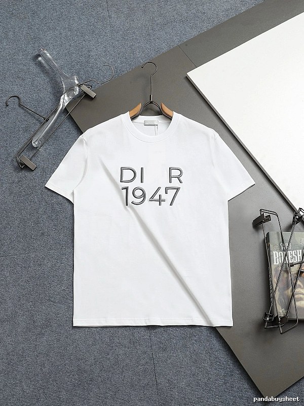 Dior 1947 Collection Minimalist Style White Short-sleeve T-shirt