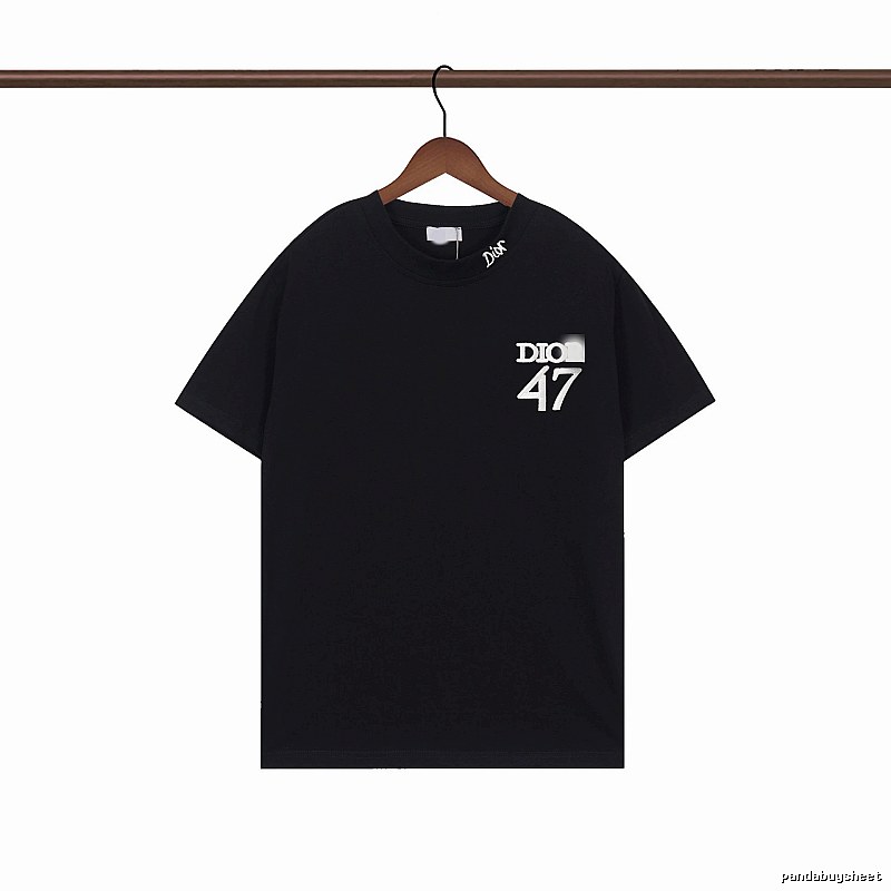 Dior 47 Collection Minimalist Style Black T-Shirt