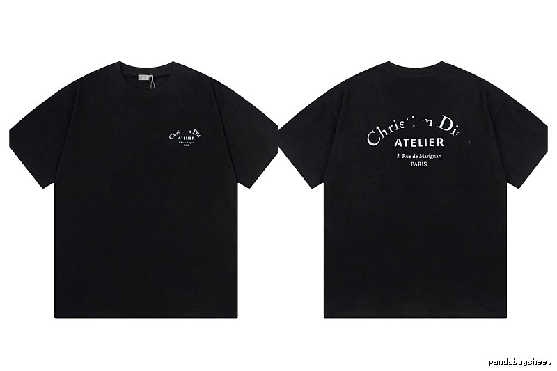Dior Atelier Minimalist Style Black Short-sleeve T-shirt