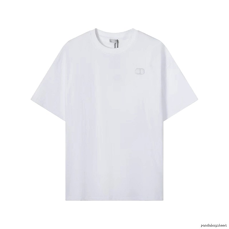 Dior CD Embroidered Minimalist Style White T-Shirt