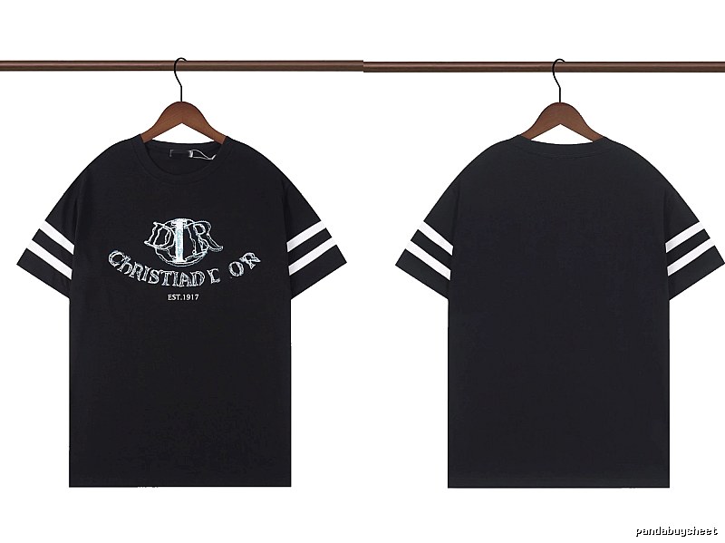 Dior Embroidered Vintage-style Black Short-sleeve T-shirt