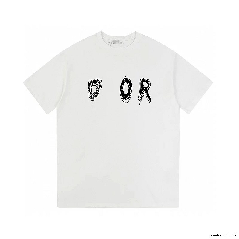 Dior Graffiti Collection Trendy Cool Style White T-Shirt