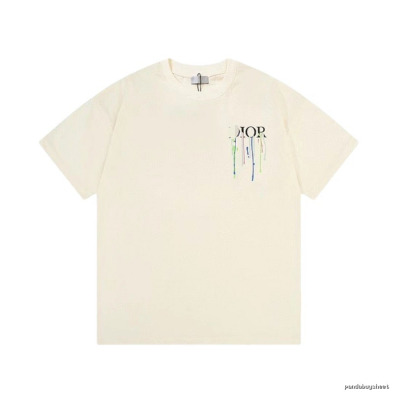 Dior Graffiti Print Street-style Off-white T-Shirt