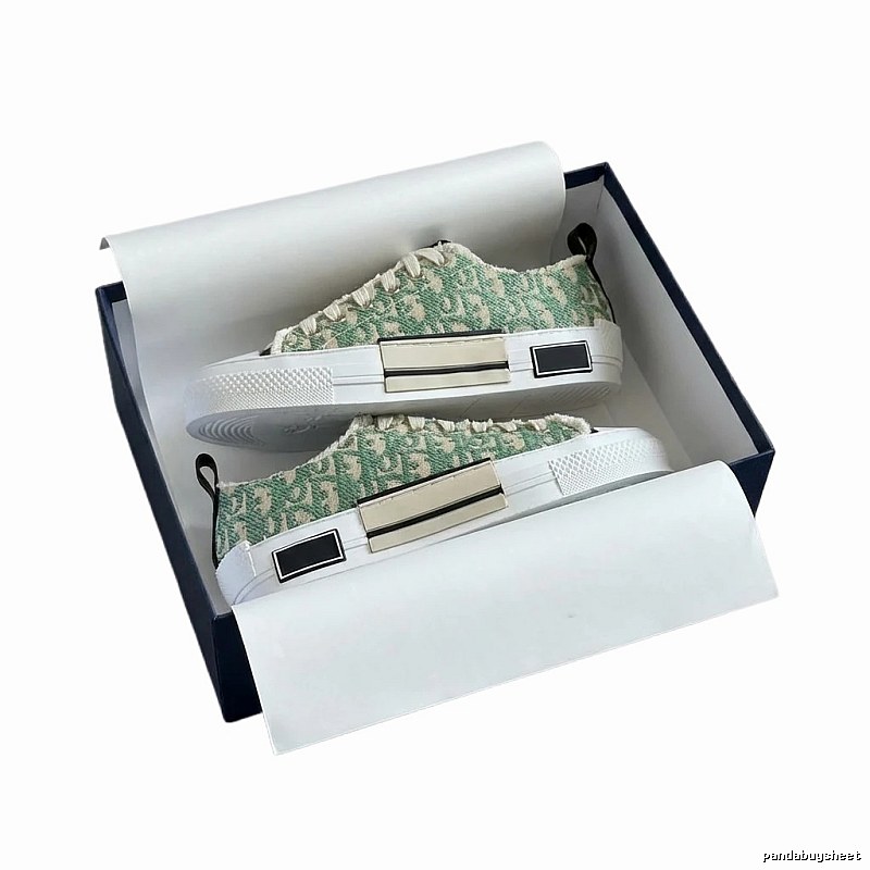 Dior letter-style green and white sneakers