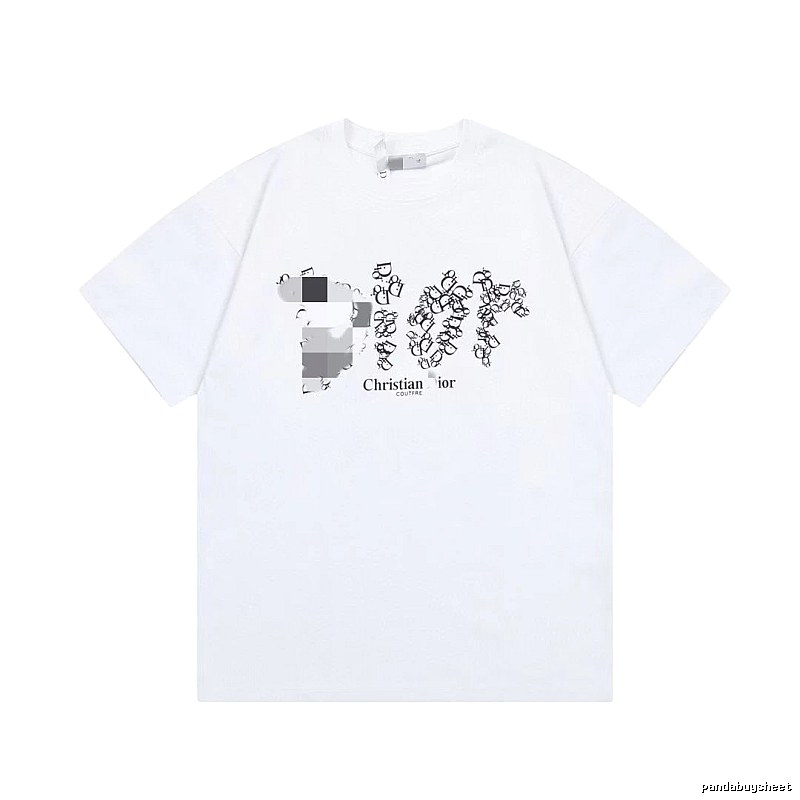 Dior Monogram All-Over Printed Trendy White T-Shirt