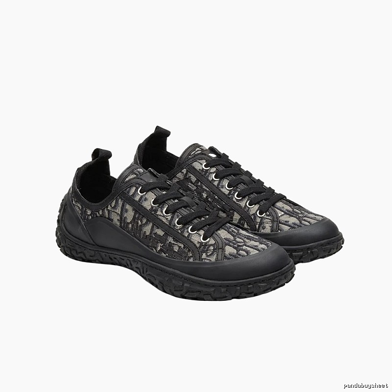Dior monogram casual style black shoes