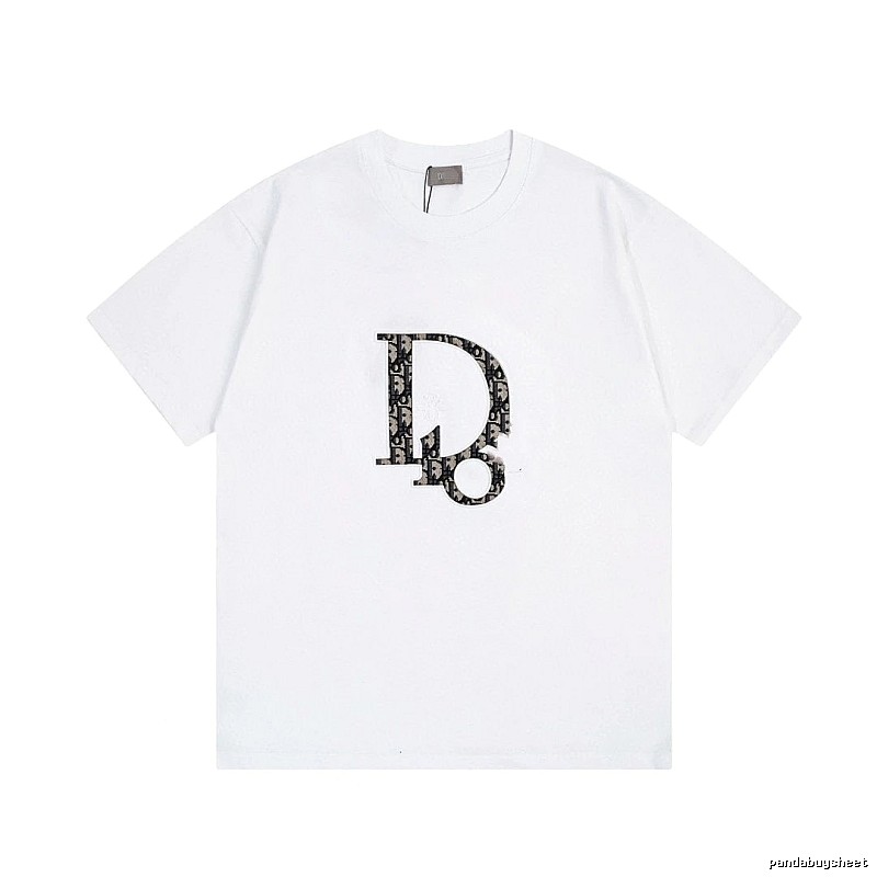 Dior Monogram Light Luxury Style White Short-sleeved T-shirt