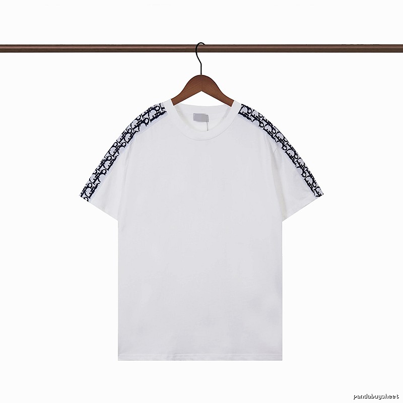 Dior Monogram Logo Tape Casual White T-Shirt