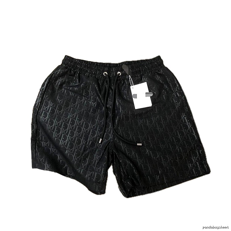 Dior Monogram Series Casual Style Black Shorts