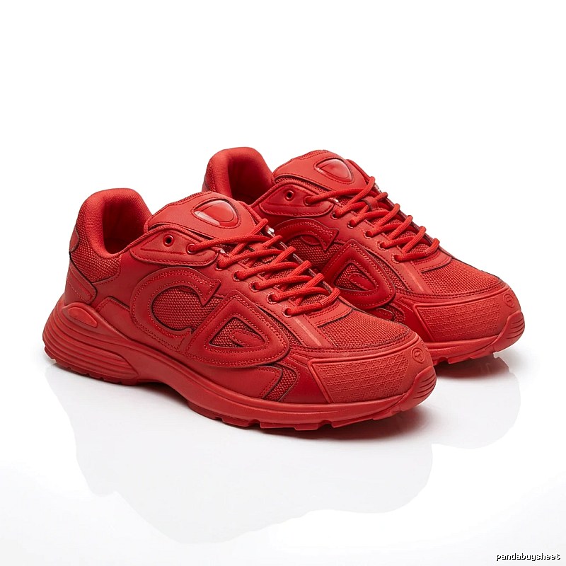 Dior retro-style red sports shoes