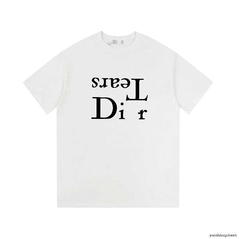Dior x Tears Co-branded Trendy Style White Short-sleeve T-Shirt