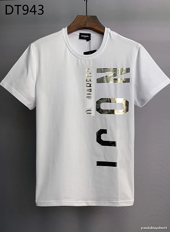 DSQ ICON Foil-stamped Trendy White T-Shirt
