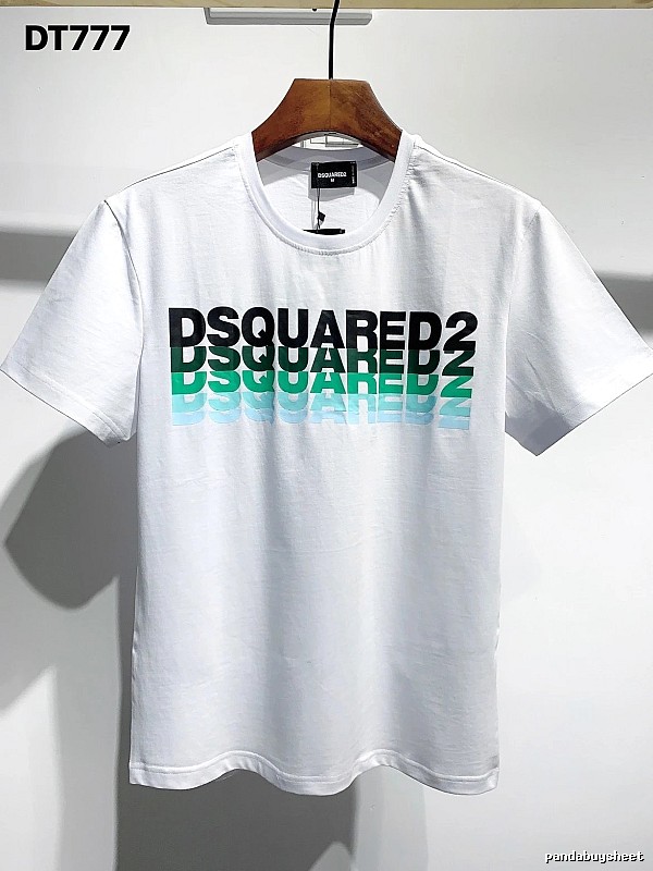 DSQUARED2 Gradient Letter Trendy Brand White T-Shirt