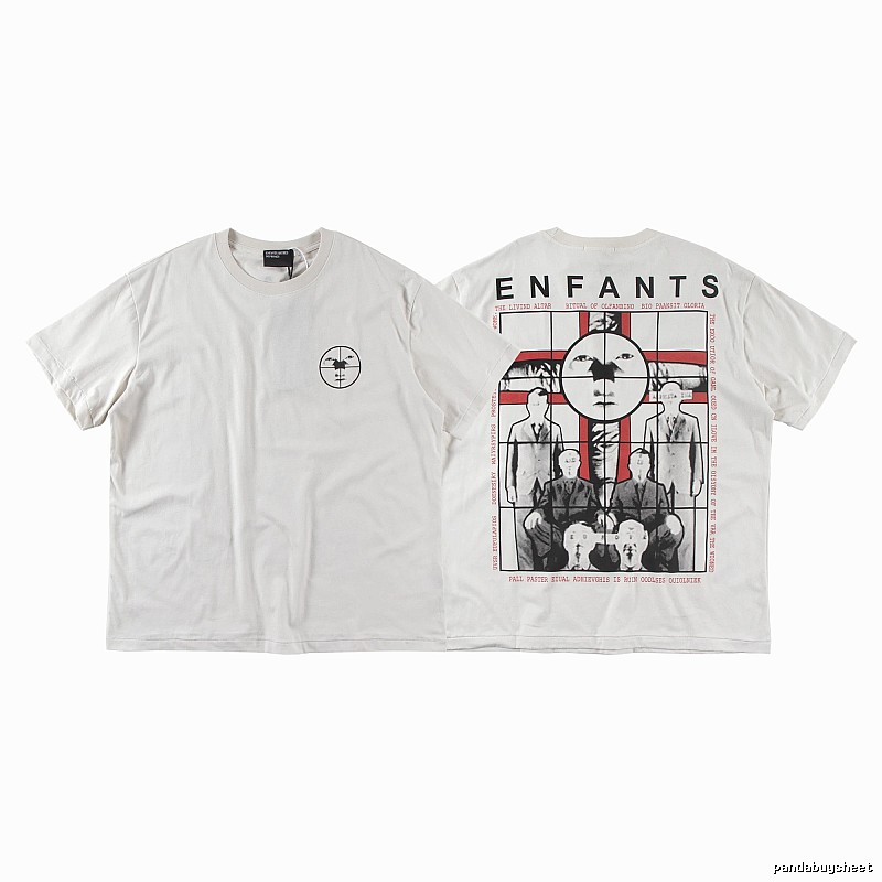 ERD Portrait Print High Street Style Off-white T-shirt