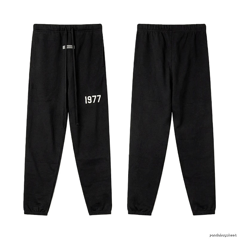 ESSENTIALS 1977 Minimalist Style Black Pants