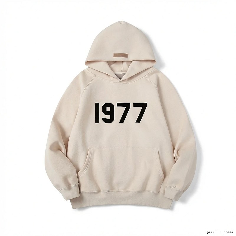 ESSENTIALS 1977 Series Minimalist Style Beige Hoodie