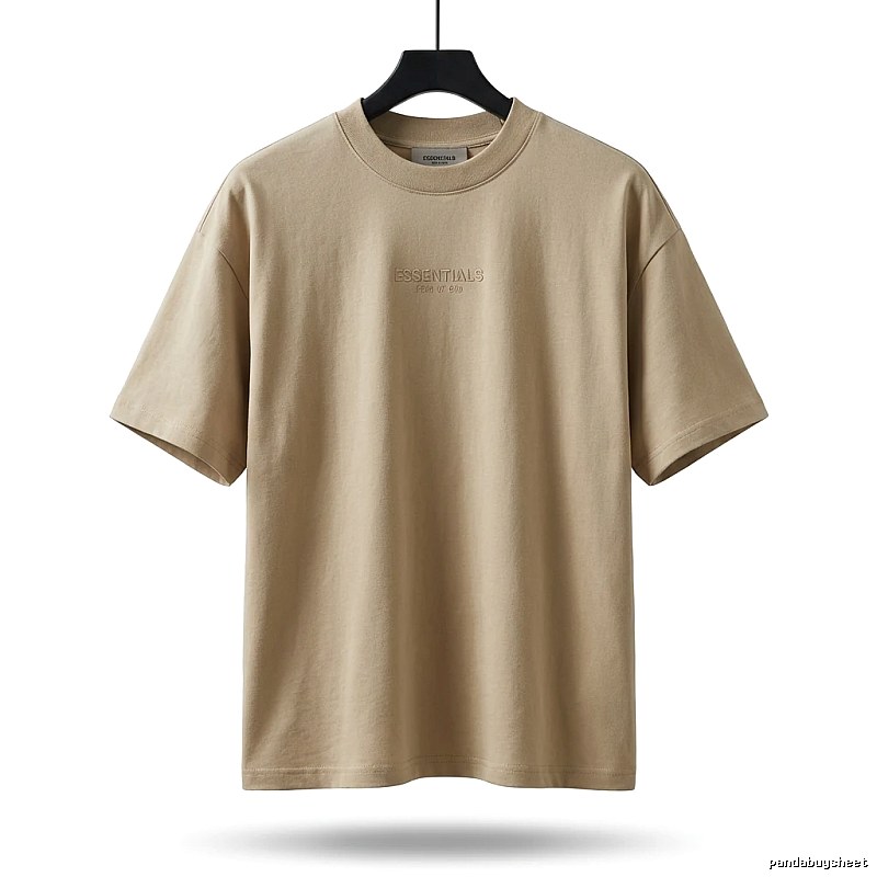 ESSENTIALS Basic Khaki Short Sleeve