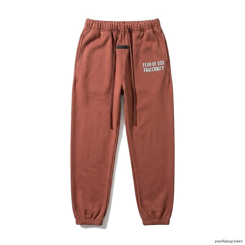 ESSENTIALS Casual Style Brown-Red Sweatpants