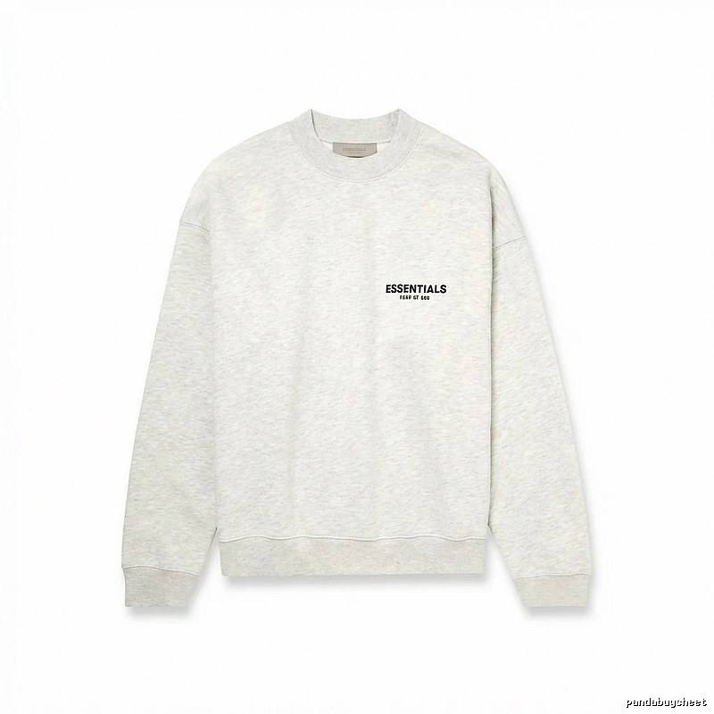 ESSENTIALS minimalist light gray sweatshirt