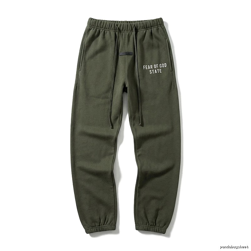ESSENTIALS Minimalist Style Military Green Sweatpants