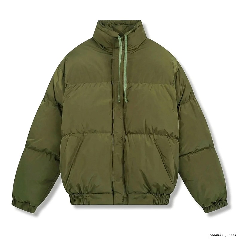 ESSENTIALS Minimalist Style Olive Green Cotton Jacket