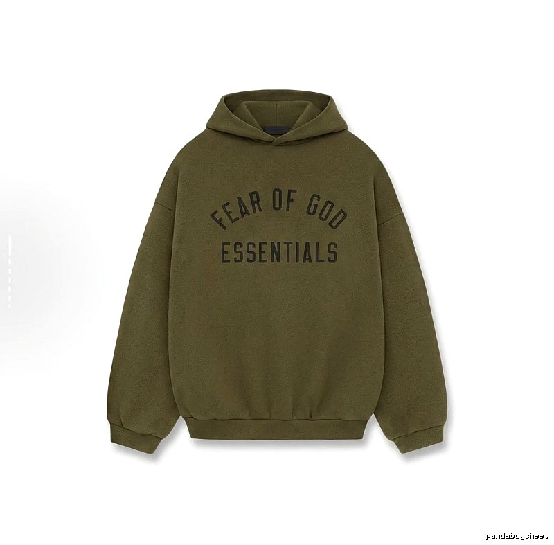 ESSENTIALS minimalist style olive green sweatshirt