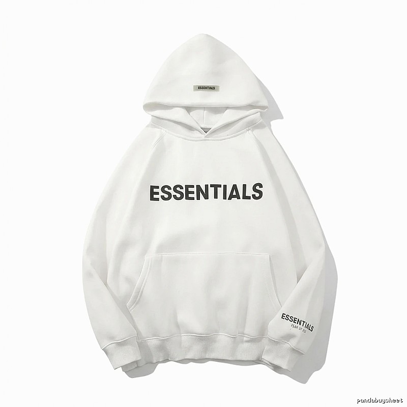 ESSENTIALS minimalist style white sweatshirt