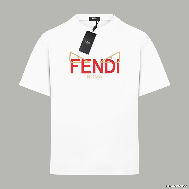 Fendi Roma series simple style white T-shirt