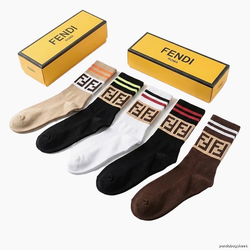 Fendi's classic fashion multi-color socks
