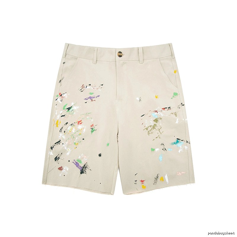 Gallery Dept Graffiti Style Beige Shorts