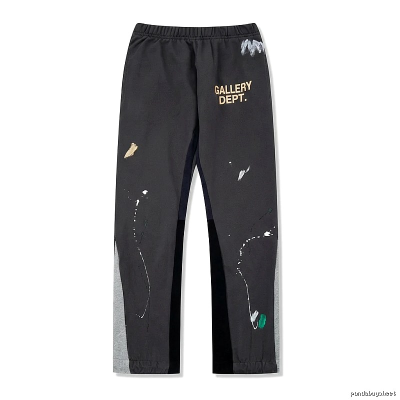 Gallery Dept Graffiti Style Black and Grey Sweatpants