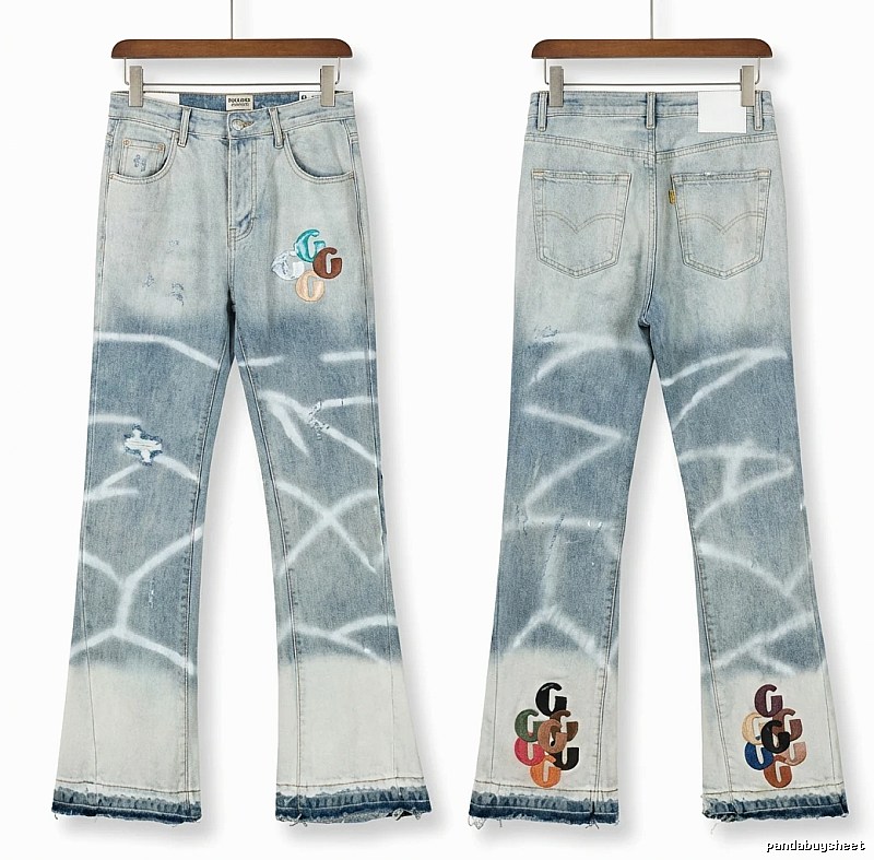 Gallery Dept. graffiti-style light blue jeans