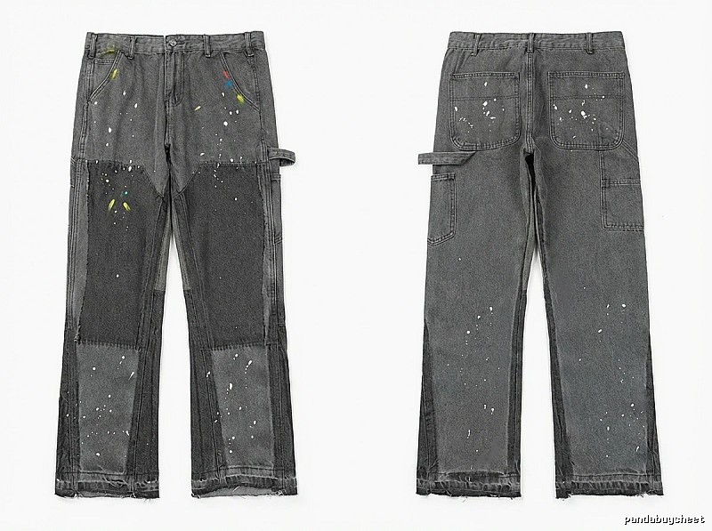 Gallery Dept. Stitched Graffiti Style Grey Pants