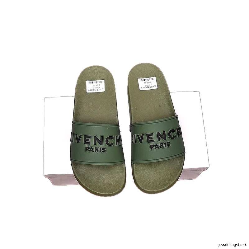 Givenchy Paris Collection Casual Style Army Green Slides