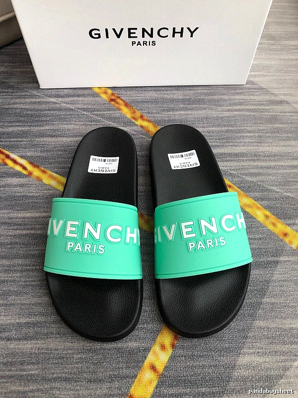 Givenchy Paris Streetwear Brand Mint Green Slides