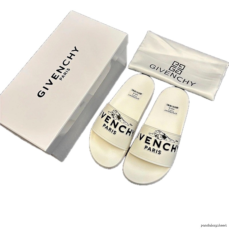 Givenchy x Disney Co-branded Trendy White Slide Sandals