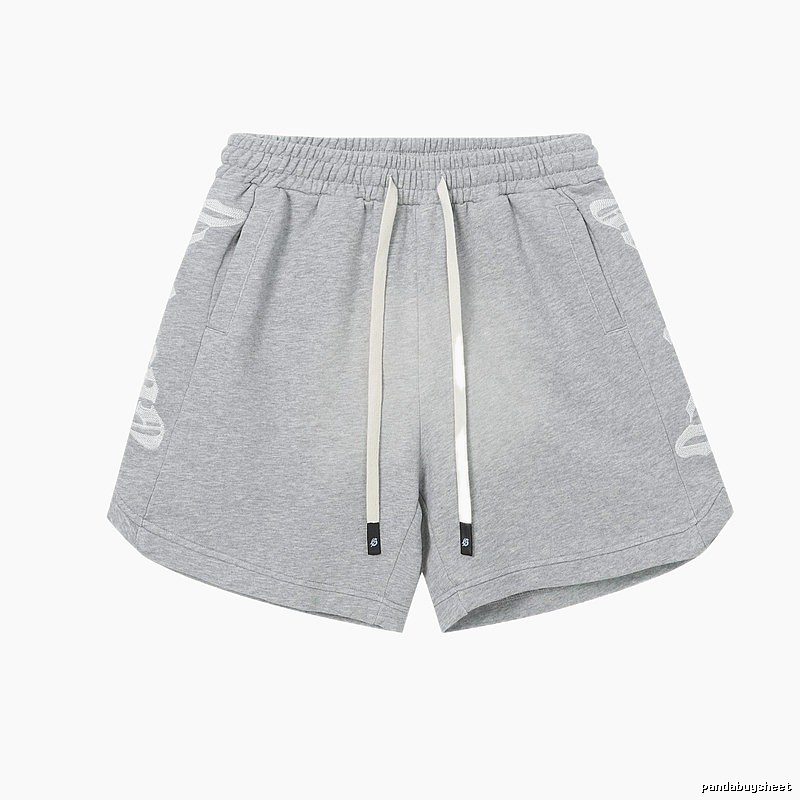 Godspeed Print Street Style Light Gray Casual Shorts