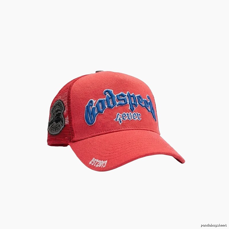 Godspeed retro-style red hat