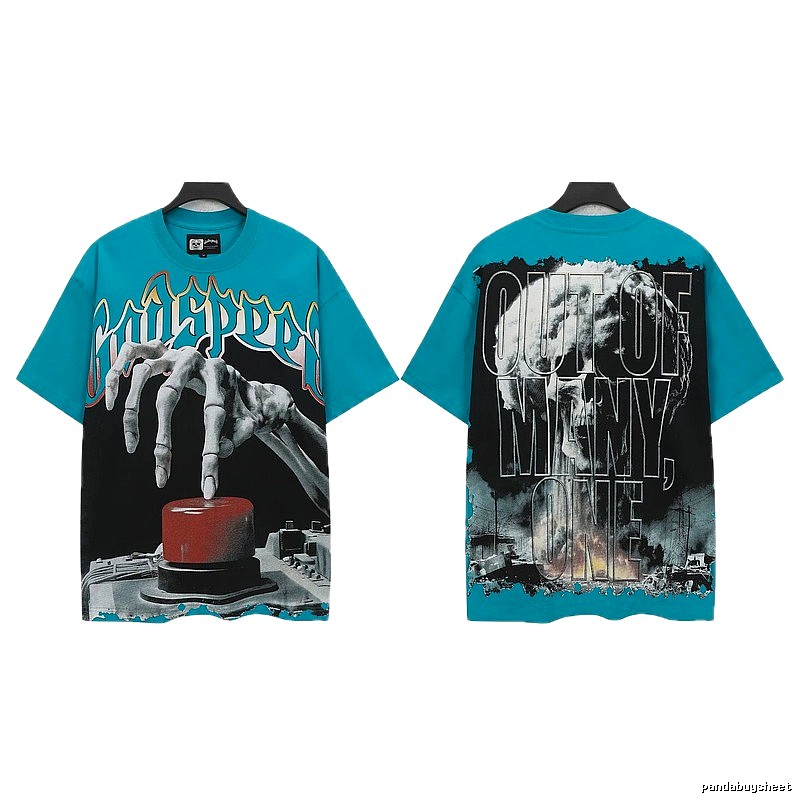 Godspeed Skull Dark Style Lake Blue T-shirt
