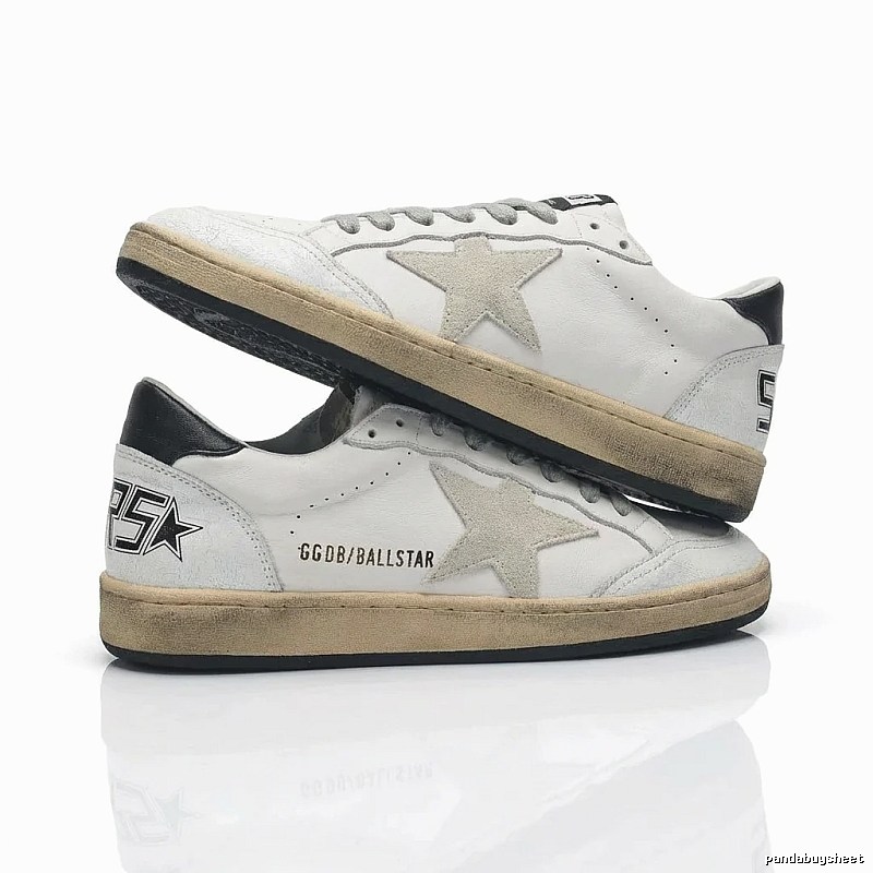 Golden Goose Ballstar retro-style white shoes