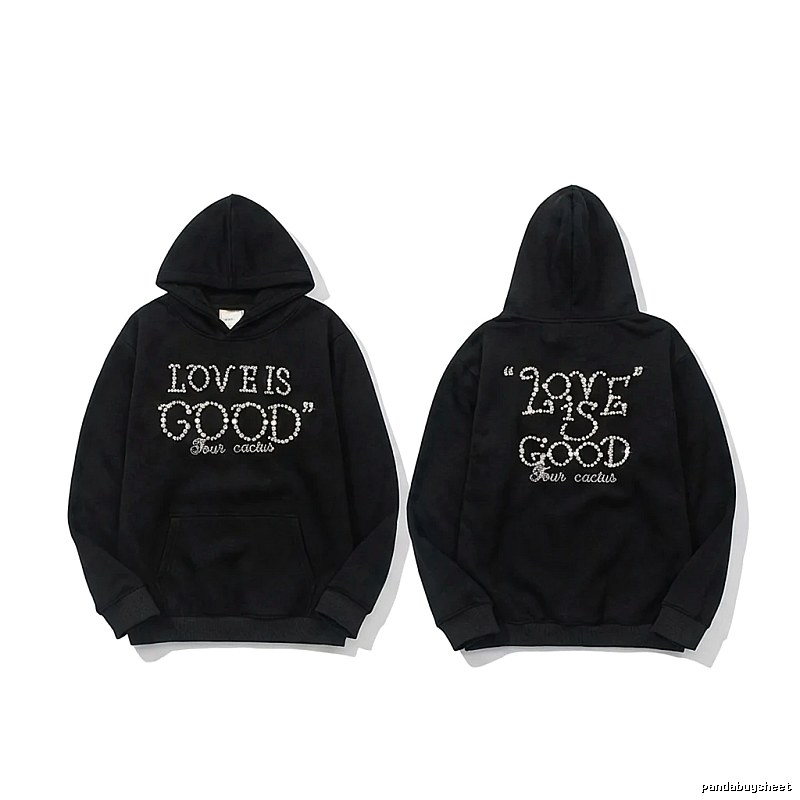 GOODBRAND Letter Style Black Hoodie