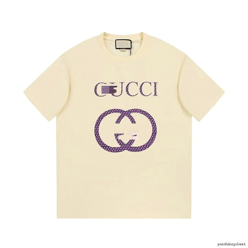 Gucci Double G Vintage Style Beige Short Sleeve T-Shirt