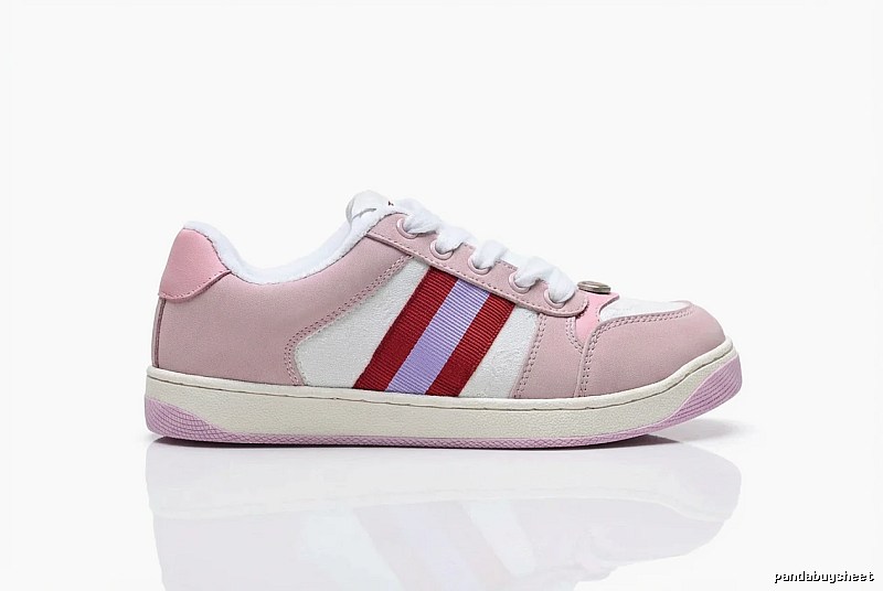 Gucci pink retro-style sports shoes