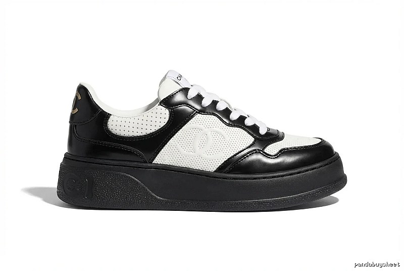 Gucci retro black and white sneakers