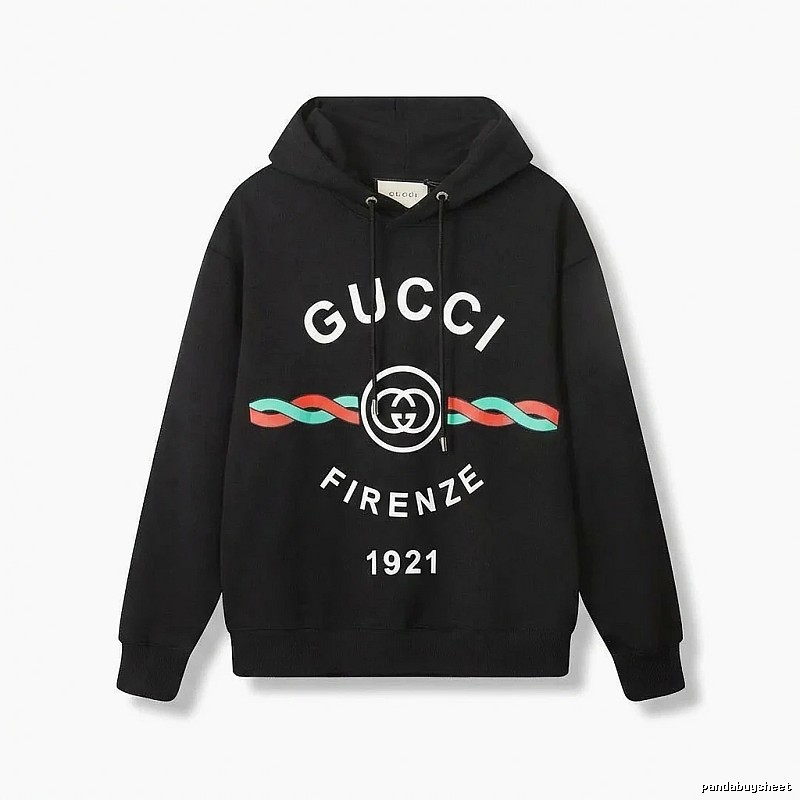 Gucci retro-style black hoodie