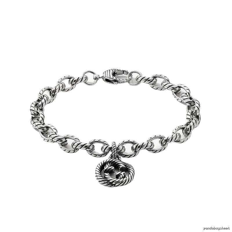 Gucci retro-style silver bracelet