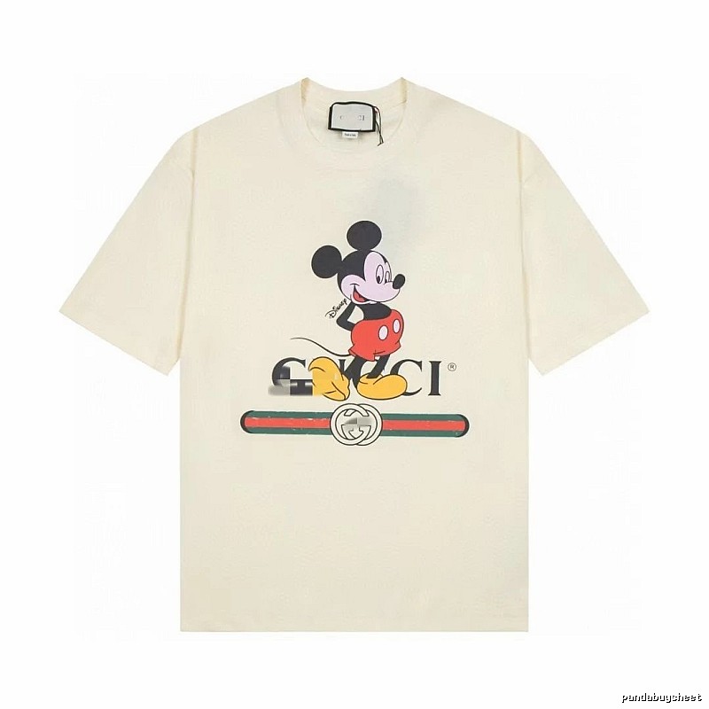 Gucci x Mickey Mouse Co-branded Vintage Style Off-white T-shirt