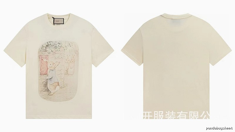 Gucci x Peter Rabbit Co-branded Vintage-style Off-white T-Shirt